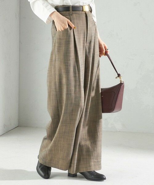 SHIPS / シップス スラックス・ドレスパンツ | 〈手洗い可能〉シャンブレー ポケット デザイン ワイド パンツ | 詳細15