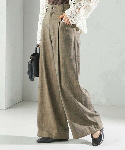 SHIPS / シップス スラックス・ドレスパンツ | 〈手洗い可能〉シャンブレー ポケット デザイン ワイド パンツ | 詳細18