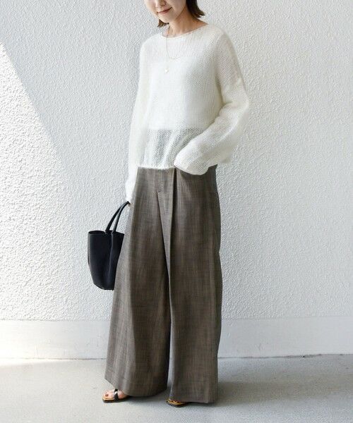 SHIPS / シップス スラックス・ドレスパンツ | 〈手洗い可能〉シャンブレー ポケット デザイン ワイド パンツ | 詳細24