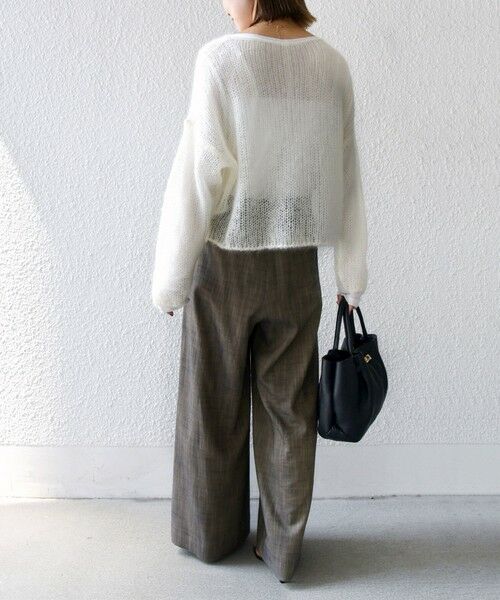 SHIPS / シップス スラックス・ドレスパンツ | 〈手洗い可能〉シャンブレー ポケット デザイン ワイド パンツ | 詳細25