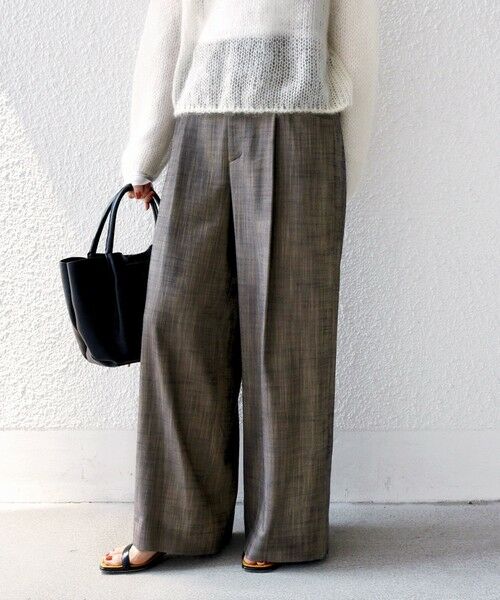 SHIPS / シップス スラックス・ドレスパンツ | 〈手洗い可能〉シャンブレー ポケット デザイン ワイド パンツ | 詳細30