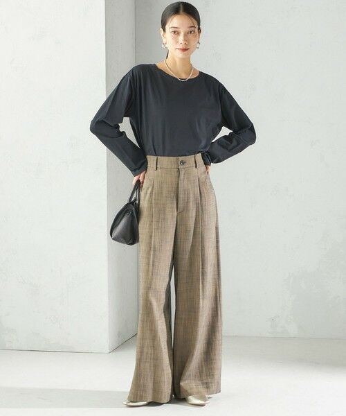 SHIPS / シップス スラックス・ドレスパンツ | 〈手洗い可能〉シャンブレー ポケット デザイン ワイド パンツ | 詳細5