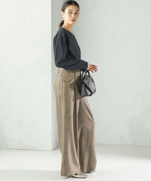 SHIPS / シップス スラックス・ドレスパンツ | 〈手洗い可能〉シャンブレー ポケット デザイン ワイド パンツ | 詳細6