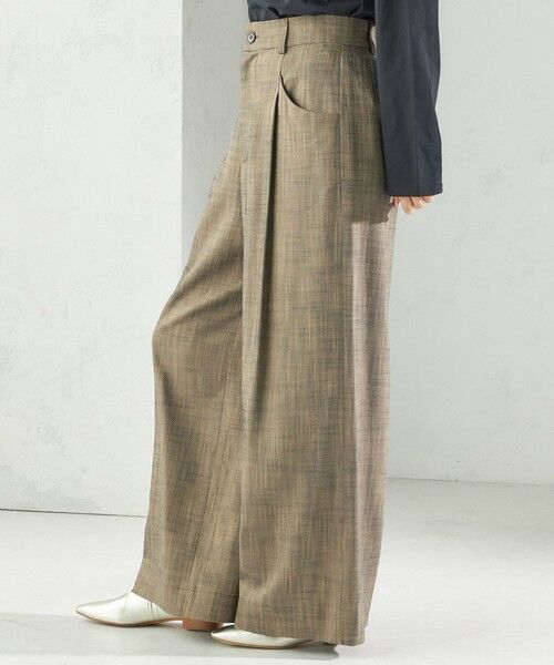 SHIPS / シップス スラックス・ドレスパンツ | 〈手洗い可能〉シャンブレー ポケット デザイン ワイド パンツ | 詳細8