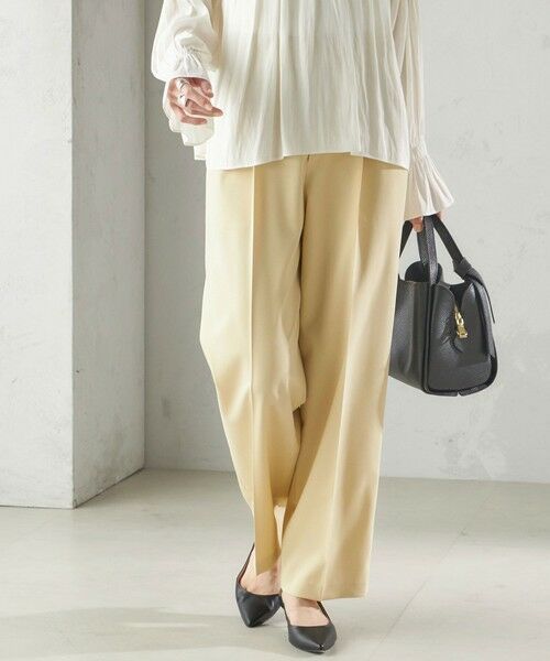 SHIPS for women/シップスウィメン 〈手洗い可能〉ツイル ストレート パンツ(52)(セットアップ対応) クリーム 34 SHIPS for women/シップスウィメン 〈手洗い可能〉ツイル ストレート パンツ(52)(セットアップ対応) クリーム 34