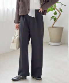 SHIPS / シップス スラックス・ドレスパンツ | 〈洗濯機可能 / セレモニー対応可〉ポリエステル レーヨン ダンボール ストレート パンツ