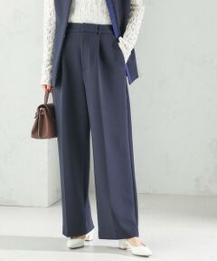 SHIPS / シップス スラックス・ドレスパンツ | 〈洗濯機可能 / セレモニー対応可〉ポリエステル レーヨン ダンボール ストレート パンツ