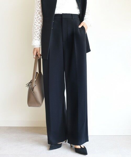 SHIPS / シップス スラックス・ドレスパンツ | 〈洗濯機可能 / セレモニー対応可〉ポリエステル レーヨン ダンボール ストレート パンツ | 詳細13