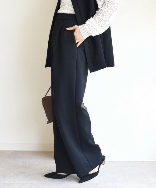 SHIPS / シップス スラックス・ドレスパンツ | 〈洗濯機可能 / セレモニー対応可〉ポリエステル レーヨン ダンボール ストレート パンツ | 詳細14