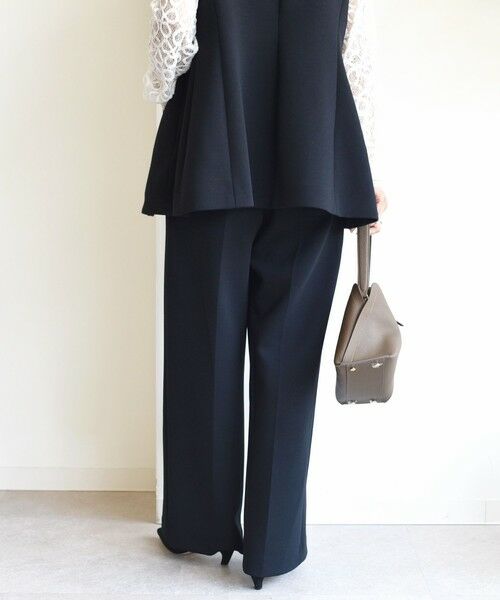 SHIPS / シップス スラックス・ドレスパンツ | 〈洗濯機可能 / セレモニー対応可〉ポリエステル レーヨン ダンボール ストレート パンツ | 詳細15