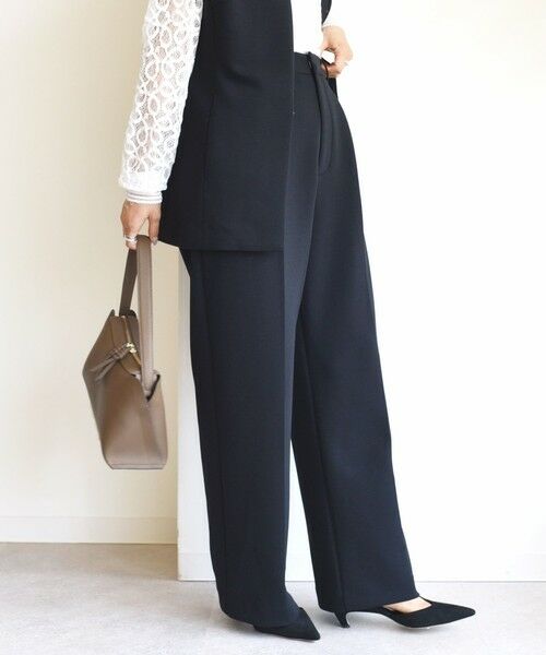 SHIPS / シップス スラックス・ドレスパンツ | 〈洗濯機可能 / セレモニー対応可〉ポリエステル レーヨン ダンボール ストレート パンツ | 詳細16