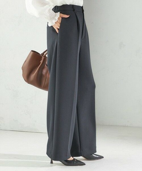 SHIPS / シップス スラックス・ドレスパンツ | 〈洗濯機可能 / セレモニー対応可〉ポリエステル レーヨン ダンボール ストレート パンツ | 詳細9