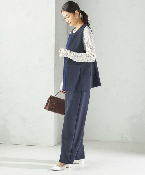 SHIPS / シップス スラックス・ドレスパンツ | 〈洗濯機可能 / セレモニー対応可〉ポリエステル レーヨン ダンボール ストレート パンツ | 詳細26