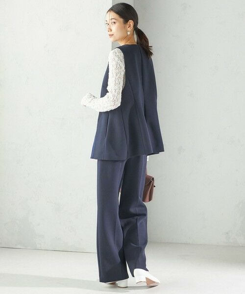 SHIPS / シップス スラックス・ドレスパンツ | 〈洗濯機可能 / セレモニー対応可〉ポリエステル レーヨン ダンボール ストレート パンツ | 詳細27