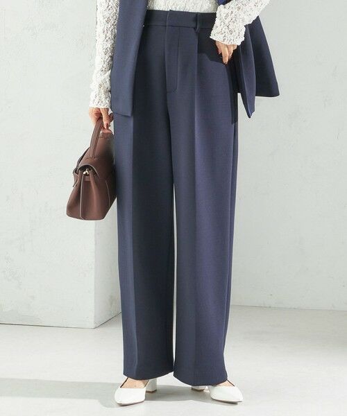 SHIPS / シップス スラックス・ドレスパンツ | 〈洗濯機可能 / セレモニー対応可〉ポリエステル レーヨン ダンボール ストレート パンツ | 詳細28