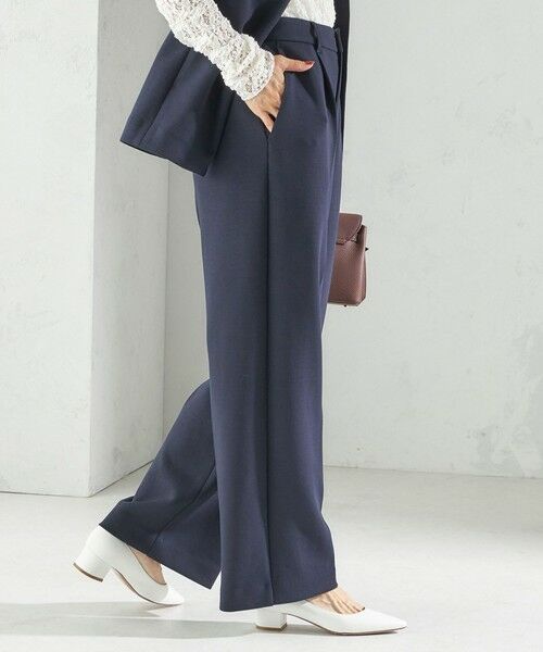 SHIPS / シップス スラックス・ドレスパンツ | 〈洗濯機可能 / セレモニー対応可〉ポリエステル レーヨン ダンボール ストレート パンツ | 詳細29