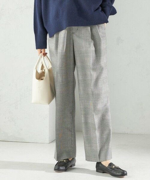 SHIPS for women/シップスウィメン 《予約》〈手洗い可能〉ウォッシャブル ウール タック パンツ グレー系 38 SHIPS for women/シップスウィメン 《予約》〈手洗い可能〉ウォッシャブル ウール タック パンツ グレー系 38