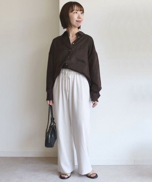 SHIPS / シップス その他パンツ | 〈UVカット/防シワ加工〉梳毛調 ストレッチ ドロスト パンツ | 詳細1