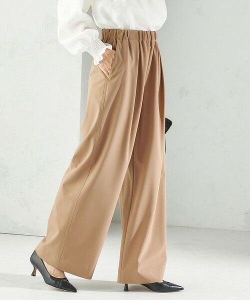 SHIPS for women/シップスウィメン 〈洗濯機可能〉ストレッチ ツイル イージー タック パンツ ベージュ系 36 SHIPS for women/シップスウィメン 〈洗濯機可能〉ストレッチ ツイル イージー タック パンツ ベージュ系 36