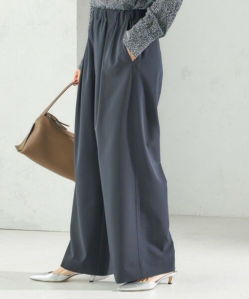 SHIPS / シップス その他パンツ | 〈洗濯機可能〉ストレッチ ツイル イージー タック パンツ(ネイビー)