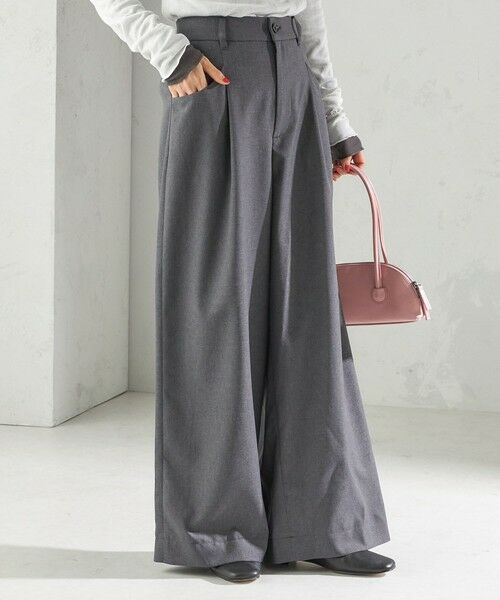 SHIPS / シップス スラックス・ドレスパンツ | 〈手洗い可能〉ソフィー ツイル ストレッチ ポケット デザイン パンツ | 詳細11