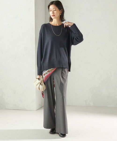 SHIPS / シップス スラックス・ドレスパンツ | 〈手洗い可能〉ソフィー ツイル ストレッチ ポケット デザイン パンツ | 詳細15