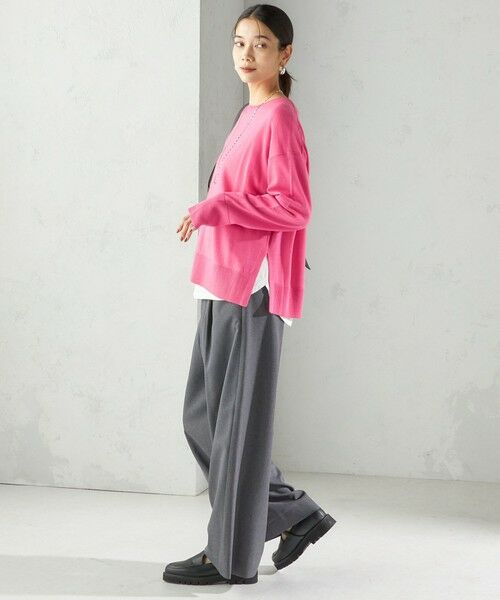 SHIPS / シップス スラックス・ドレスパンツ | 〈手洗い可能〉ソフィー ツイル ストレッチ ポケット デザイン パンツ | 詳細19