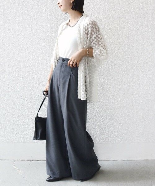 SHIPS / シップス スラックス・ドレスパンツ | 〈手洗い可能〉ソフィー ツイル ストレッチ ポケット デザイン パンツ | 詳細25