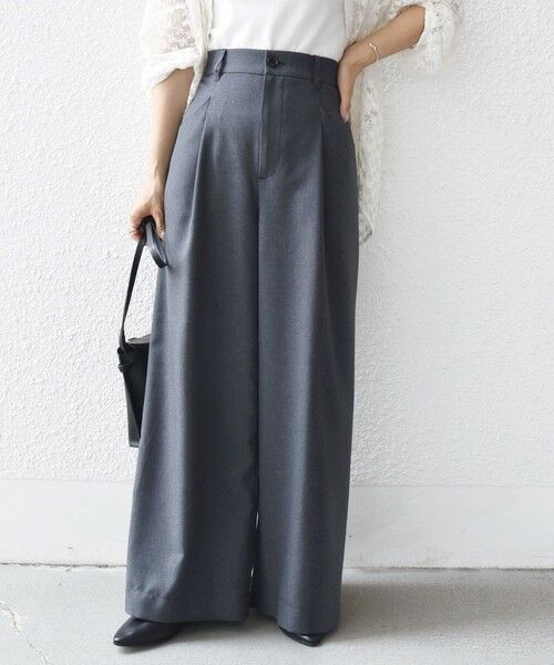 SHIPS / シップス スラックス・ドレスパンツ | 〈手洗い可能〉ソフィー ツイル ストレッチ ポケット デザイン パンツ | 詳細26