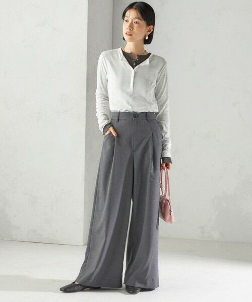 SHIPS / シップス スラックス・ドレスパンツ | 〈手洗い可能〉ソフィー ツイル ストレッチ ポケット デザイン パンツ | 詳細8