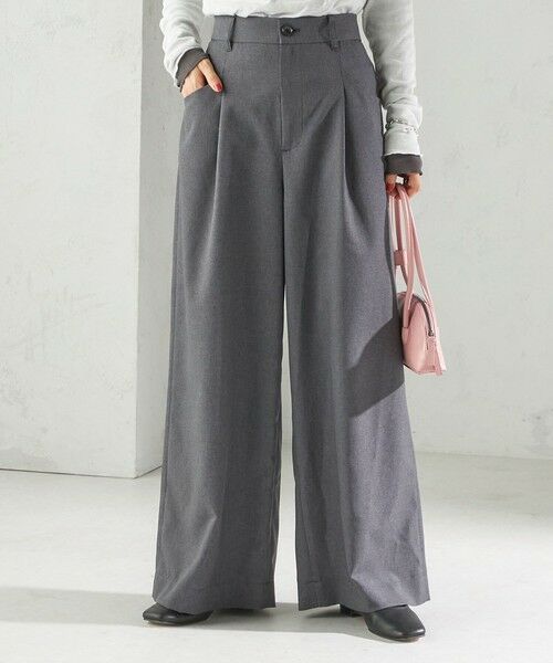 SHIPS / シップス スラックス・ドレスパンツ | 〈手洗い可能〉ソフィー ツイル ストレッチ ポケット デザイン パンツ | 詳細9