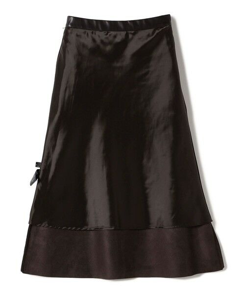 SHIPS / シップス ミニ・ひざ丈スカート | SHIPS Primary Navy Label:〈手洗い可能〉合皮 Aライン スカート | 詳細2