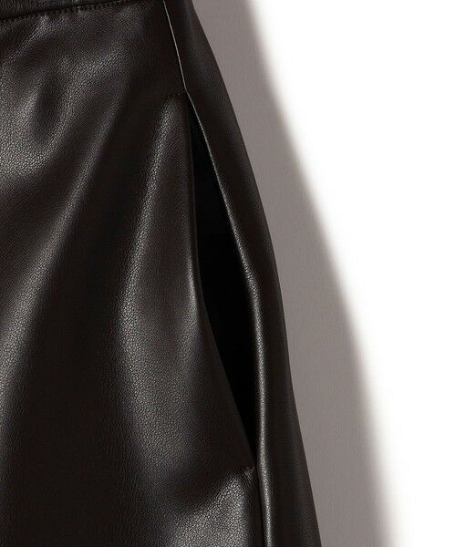 SHIPS / シップス ミニ・ひざ丈スカート | SHIPS Primary Navy Label:〈手洗い可能〉合皮 Aライン スカート | 詳細6