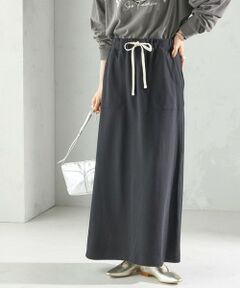 SHIPS / シップス ロング・マキシ丈スカート | ミニ 裏毛 ポケット セミ フレア スカート