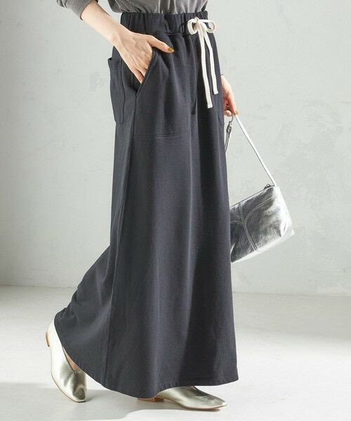 SHIPS / シップス ロング・マキシ丈スカート | ミニ 裏毛 ポケット セミ フレア スカート | 詳細6