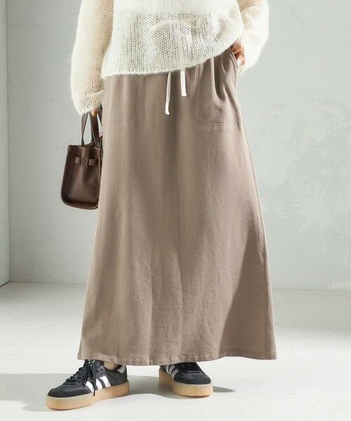 SHIPS / シップス ロング・マキシ丈スカート | ミニ 裏毛 ポケット セミ フレア スカート | 詳細19