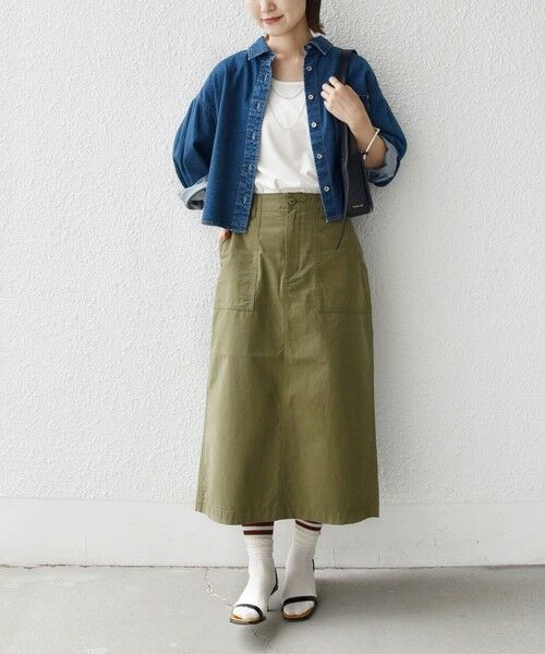 SHIPS / シップス ミニ・ひざ丈スカート | 【WEB限定】〈洗濯機可能〉ベイカー フレア スカート | 詳細23