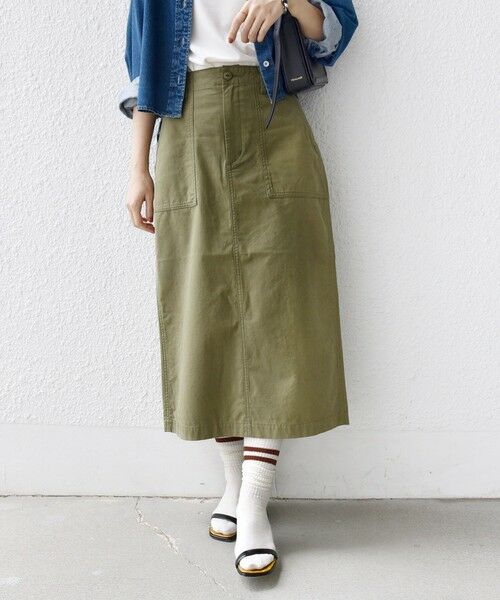 SHIPS / シップス ミニ・ひざ丈スカート | 【WEB限定】〈洗濯機可能〉ベイカー フレア スカート | 詳細24