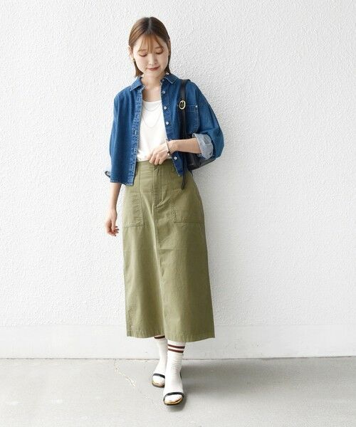 SHIPS / シップス ミニ・ひざ丈スカート | 【WEB限定】〈洗濯機可能〉ベイカー フレア スカート | 詳細19