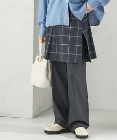 SHIPS / シップス ミニ・ひざ丈スカート | チェック プリーツ 巻き スカート