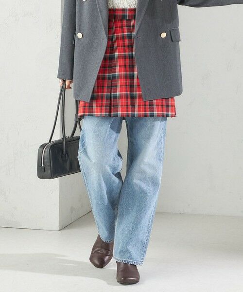 SHIPS / シップス ミニ・ひざ丈スカート | チェック プリーツ 巻き スカート | 詳細10