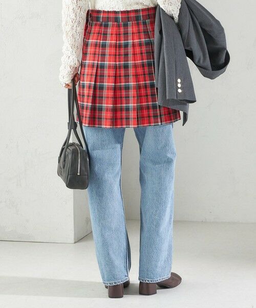 SHIPS / シップス ミニ・ひざ丈スカート | チェック プリーツ 巻き スカート | 詳細14