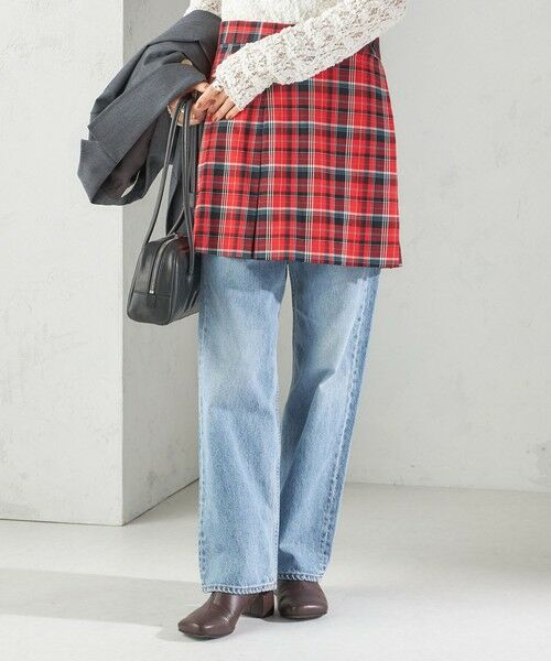SHIPS / シップス ミニ・ひざ丈スカート | チェック プリーツ 巻き スカート | 詳細16