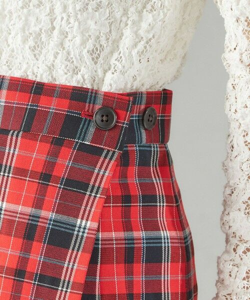 SHIPS / シップス ミニ・ひざ丈スカート | チェック プリーツ 巻き スカート | 詳細17