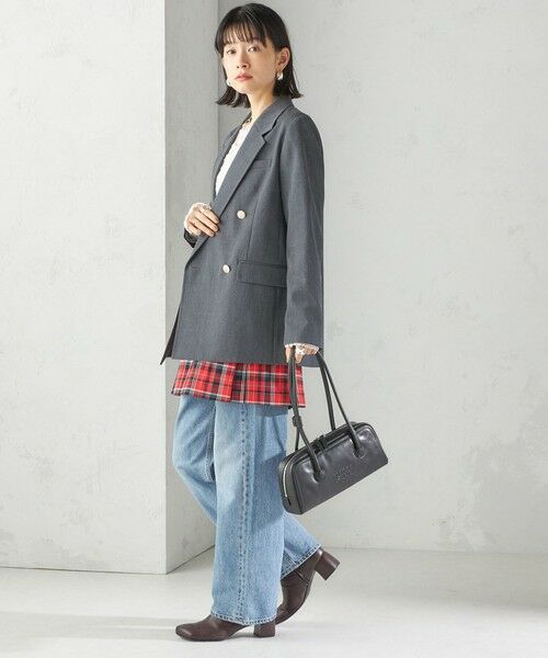 SHIPS / シップス ミニ・ひざ丈スカート | チェック プリーツ 巻き スカート | 詳細4