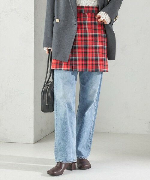 SHIPS / シップス ミニ・ひざ丈スカート | チェック プリーツ 巻き スカート | 詳細9