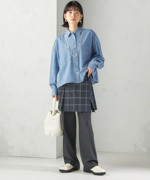 SHIPS / シップス ミニ・ひざ丈スカート | チェック プリーツ 巻き スカート | 詳細23