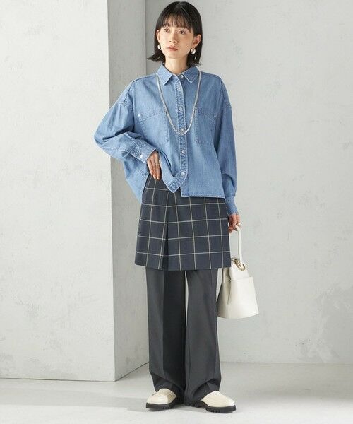 SHIPS / シップス ミニ・ひざ丈スカート | チェック プリーツ 巻き スカート | 詳細27