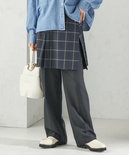 SHIPS / シップス ミニ・ひざ丈スカート | チェック プリーツ 巻き スカート | 詳細28