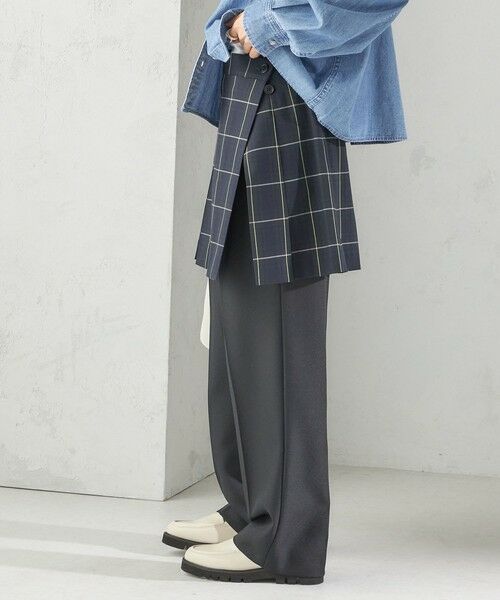 SHIPS / シップス ミニ・ひざ丈スカート | チェック プリーツ 巻き スカート | 詳細30